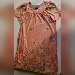 Anthony Richard's vintage inspired pink v neck lounge dress with pockets